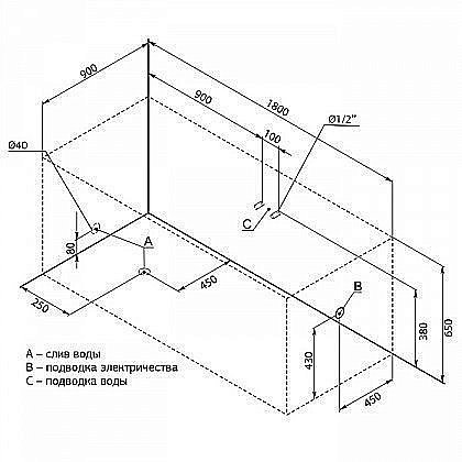 Акриловая ванна Aquanet Grenada 205493 180x90 с к/с купить в интернет-магазине Sanbest