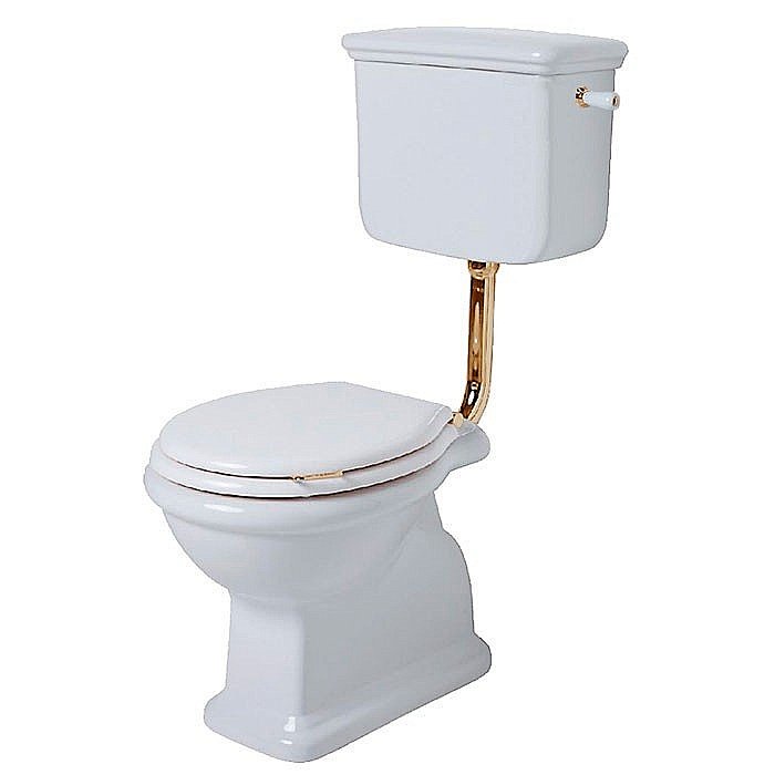 Унитаз SIMAS Lante LA01 с боковой ручкой золото, белый купить в интернет-магазине Sanbest