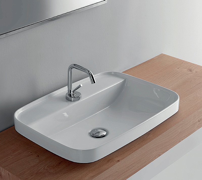 Раковина Kerasan Tribeca 60 514201bi*1 белая купить в интернет-магазине Sanbest