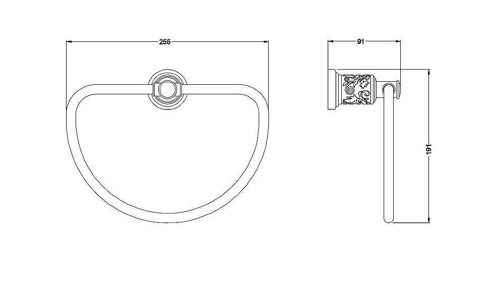 Полотенцедержатель Schein Carving 7065024 хром купить в интернет-магазине сантехники Sanbest