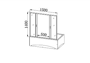 Шторка для ванны Taliente TA-1514CP 150 стекло прозрачное/профиль хром купить в интернет-магазине Sanbest