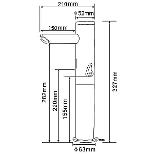 Смеситель для раковины beWash Photocell BWAM0BH808LR хром купить в интернет-магазине сантехники Sanbest
