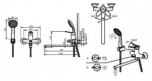 Смеситель для ванны Bravat EMERALDA F6135147CP-LB-RUS купить в интернет-магазине сантехники Sanbest
