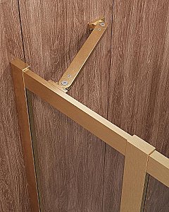 Душевой уголок Cezares Molveno 120x120 R-22-100+20-C-BORO-IV стекло прозрачное/профиль золото брашированное купить в интернет-магазине Sanbest