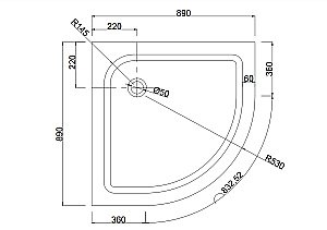 Душевой поддон Taliente PTA-09091 90х90 белый купить в интернет-магазине Sanbest