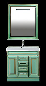 Зеркало Misty Vena 75x100 салатовая/патина в ванную от интернет-магазине сантехники Sanbest