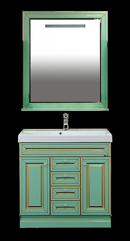 Зеркало Misty Vena 75x100 салатовая/патина в ванную от интернет-магазине сантехники Sanbest