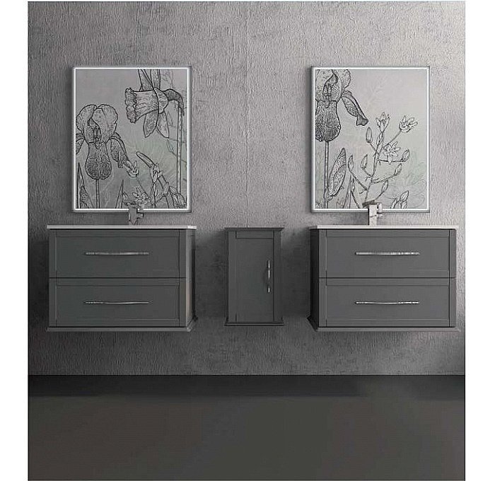 Тумба с раковиной Cezares TIFFANY 100 Grigio Nuvola для ванной в интернет-магазине Sanbest