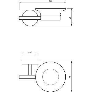Мыльница Migliore Fortis 31757 матовое стекло/черный купить в интернет-магазине сантехники Sanbest