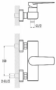 Смеситель для душа BelBagno CARIN CAR-ESDM-CRM купить в интернет-магазине сантехники Sanbest