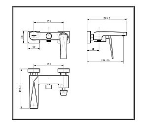 Смеситель для ванны Boheme Venturo 373-W купить в интернет-магазине сантехники Sanbest