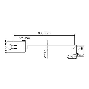 Держатель верхнего душа WasserKraft A349 никель купить в интернет-магазине сантехники Sanbest