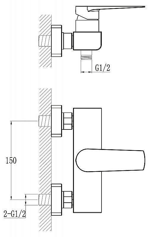 Смеситель для душа BelBagno CARIN CAR-ESDM-CRM купить в интернет-магазине сантехники Sanbest