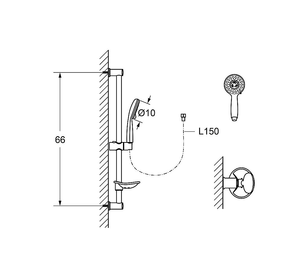 Душевой гарнитур Laguraty 2106 купить в интернет-магазине сантехники Sanbest