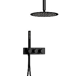 Душевая система WasserKraft A7488.152.160 с термостатом, черный Soft-touch купить в интернет-магазине сантехники Sanbest