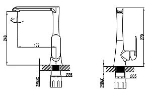 Смеситель для кухни Bien DUE купить в интернет-магазине сантехники Sanbest