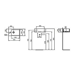 Раковина подвесная Ideal Standard Strada 45 K081701 белая купить в интернет-магазине Sanbest