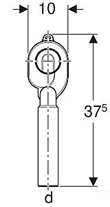 Сифон для писсуара Geberit Uniflex 152.951.11.1 вертикальный, белый купить в интернет-магазине сантехники Sanbest