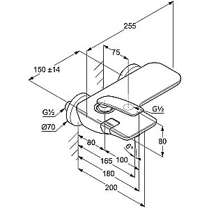 Смеситель для ванны Kludi Balance 524459175 купить в интернет-магазине сантехники Sanbest
