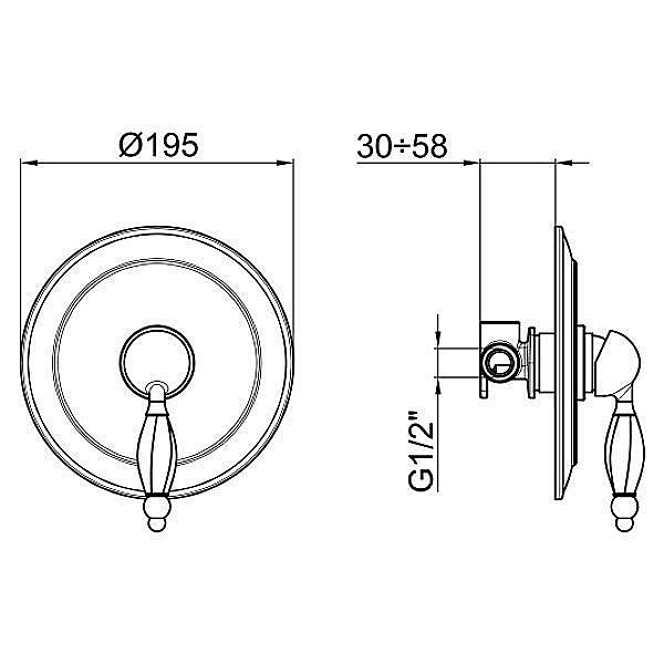 Смеситель для душа Webert Alexandra AL880101017 купить в интернет-магазине сантехники Sanbest