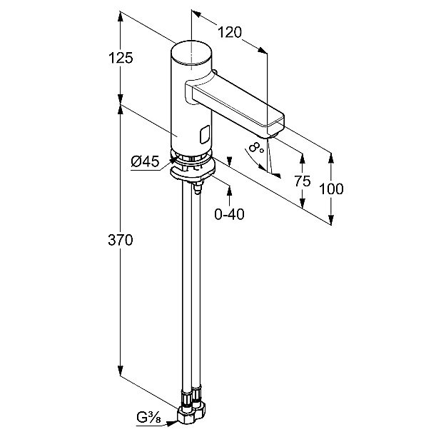 Смеситель для раковины Kludi Zenta E 3810005WR хром купить в интернет-магазине сантехники Sanbest