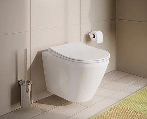 Унитаз Vitra INTEGRA ROUND 9856B003-7205 безободковый с инсталляцией, с крышкой микролифт купить в интернет-магазине Sanbest