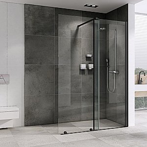 Душевое ограждение Abber KOMFORT 8 100 прозрачное/черный купить в интернет-магазине Sanbest