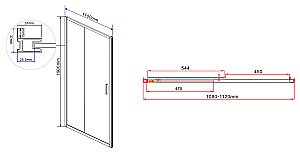 Душевая дверь Vincea Garda VDS-1G110CH 110 хром купить в интернет-магазине Sanbest