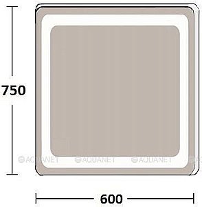 Зеркало LED De Aqua СМАРТ 188929 60x75 в ванную от интернет-магазине сантехники Sanbest