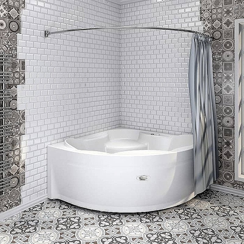 Карниз для ванны Радомир Сандра хром купить в интернет-магазине сантехники Sanbest