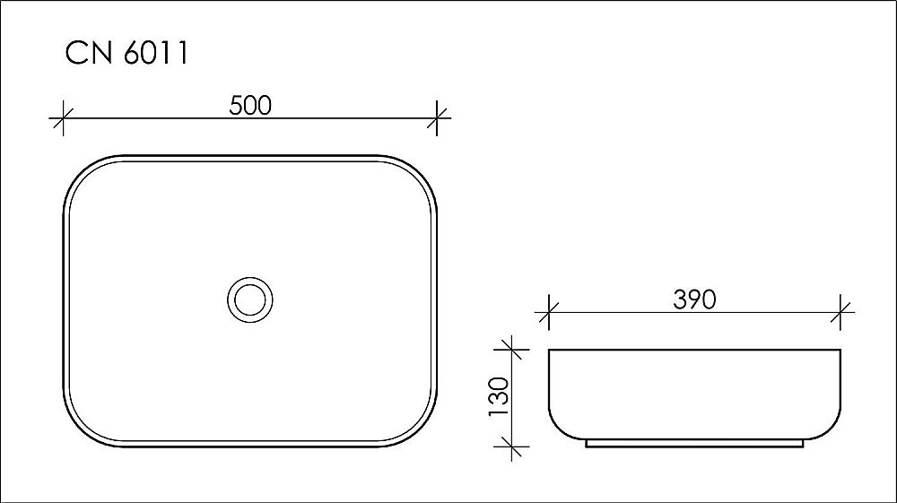 Раковина накладная Ceramica Nova Element CN6011 50 купить в интернет-магазине Sanbest