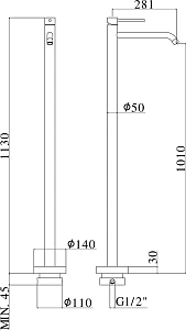 Смеситель для раковины Paffoni LIGHT LIG031NO купить в интернет-магазине сантехники Sanbest