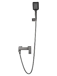 Смеситель для ванны с душем WONZON & WOGHAND CUBE, Темный графит (WW-88639016-BGM) купить в интернет-магазине сантехники Sanbest