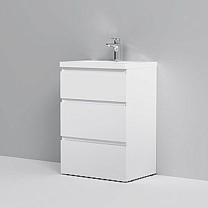 Тумба с раковиной AM.PM Gem S 60 белая глянцевая для ванной в интернет-магазине Sanbest