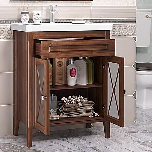 Тумба с раковиной Опадирис ПАЛЕРМО 00-00006721 70 светлый орех для ванной в интернет-магазине Sanbest