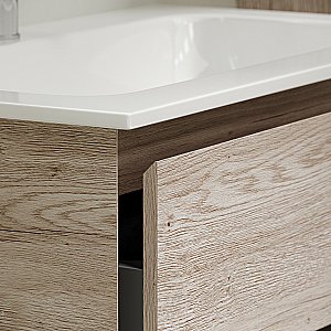 Тумба с раковиной Sancos Marmi 1.0 MR1.080EG дуб галифакс натуральный для ванной в интернет-магазине Sanbest