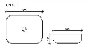 Раковина накладная Ceramica Nova Element CN6011 50 купить в интернет-магазине Sanbest