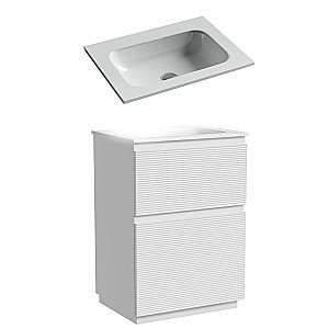 Тумба с раковиной Sancos FOLK Floor FL60FW/CN7011wx 60 Bianco для ванной в интернет-магазине Sanbest