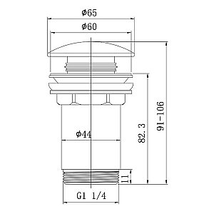 Донный клапан Caprigo Parts 99-534-VOT бронза купить в интернет-магазине сантехники Sanbest