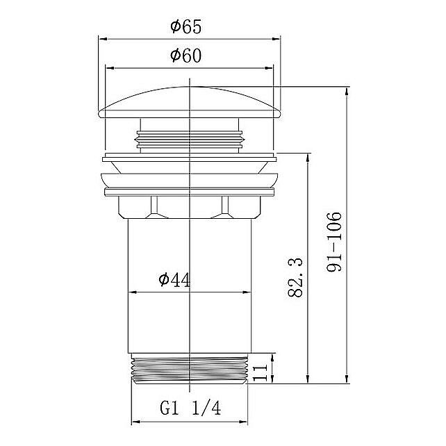 Донный клапан Caprigo Parts 99-534-VOT бронза купить в интернет-магазине сантехники Sanbest
