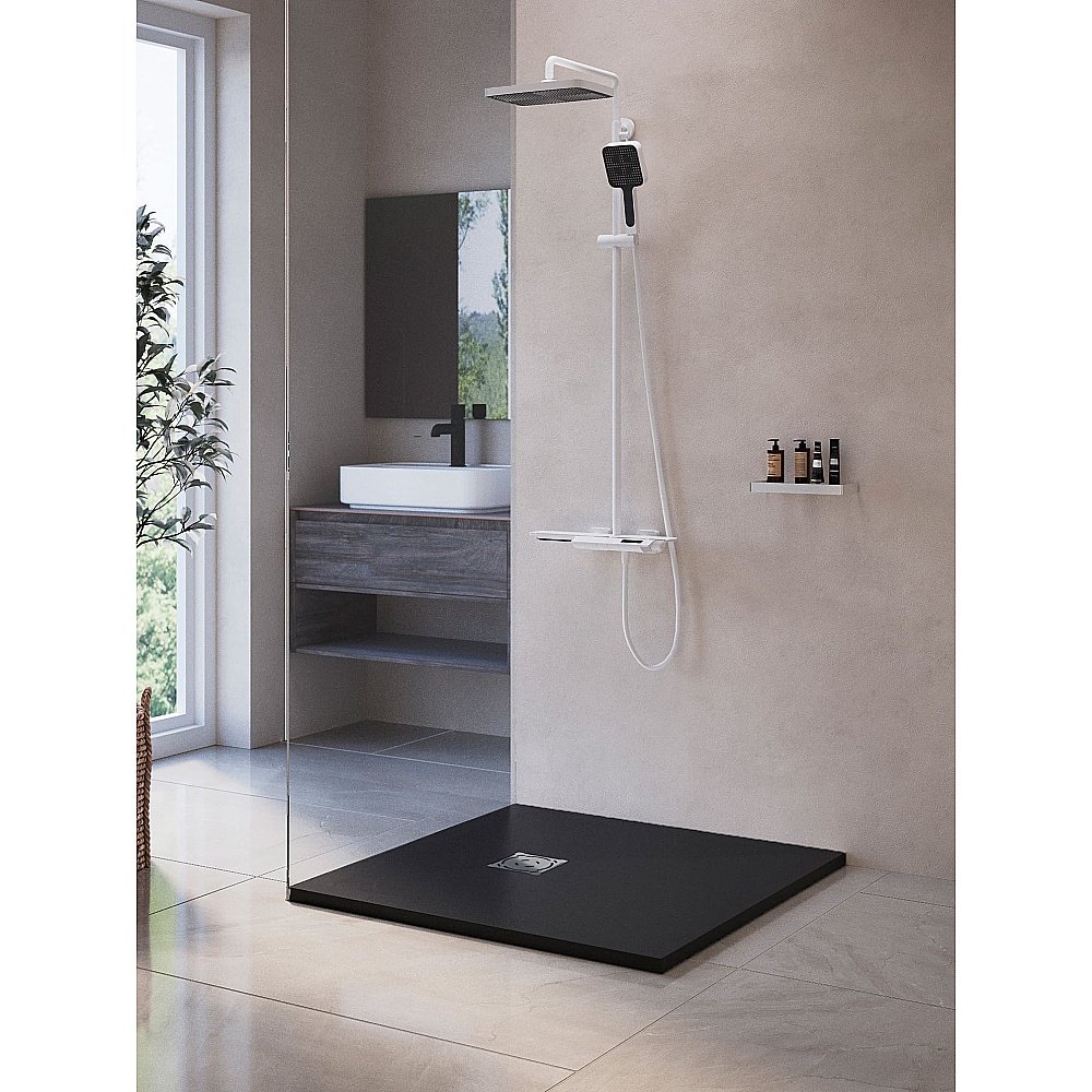 Душевой поддон RGW ST-G Stone Tray 16152088-02 80x80 графит купить в интернет-магазине Sanbest