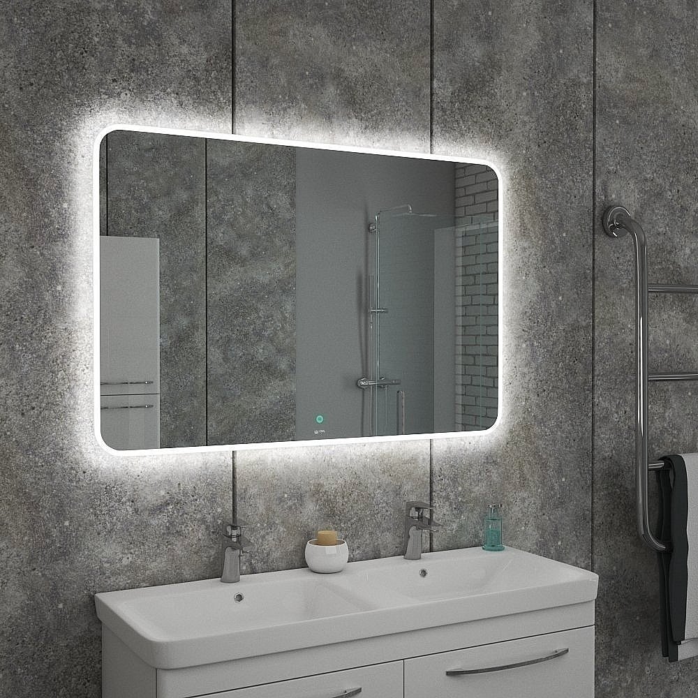 Зеркало с LED подсветкой Owl 1975 Skansen 120 в ванную от интернет-магазине сантехники Sanbest