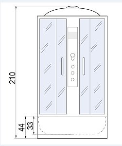 Душевая кабина River DESNA XL 90/44 MT купить в интернет-магазине Sanbest