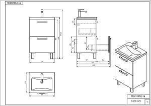 Мебель для ванной Cersanit MELAR 50 со смесителем, белая для ванной в интернет-магазине Sanbest