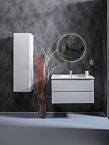 Тумба с раковиной Armadi Art Capolda 85 белая с белой ручкой для ванной в интернет-магазине Sanbest