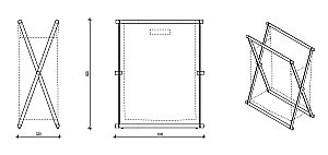 Корзина для белья Decor Walther Cross WB черная купить в интернет-магазине сантехники Sanbest