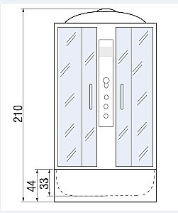 Душевая кабина River DESNA XL 90/44 MT купить в интернет-магазине Sanbest