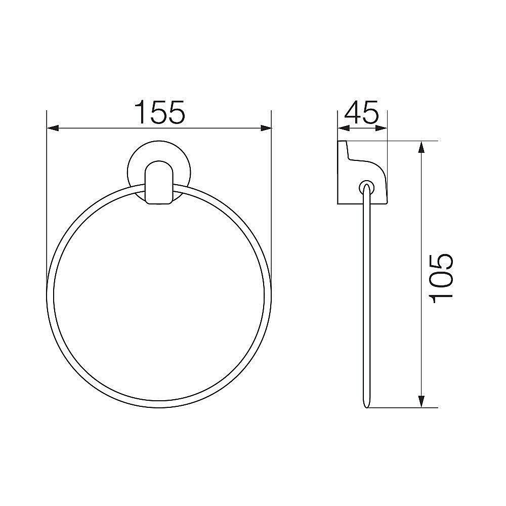 Полотенцедержатель-кольцо Veragio Oscar OSC-5223.BR купить в интернет-магазине сантехники Sanbest