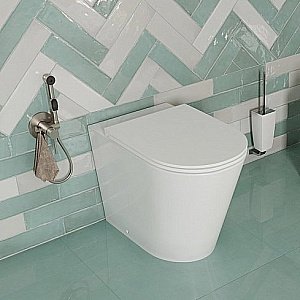 Унитаз приставной IDDIS Calipso Rimless CALRDSEi26 безободковый, с крышкой микролифт купить в интернет-магазине Sanbest