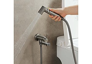 Гигиенический душ Aquatek Ника AQ1819BGM оружейная сталь купить в интернет-магазине сантехники Sanbest